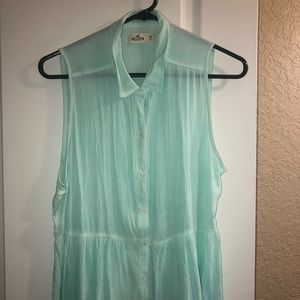 NEVER WORN blue sheer perplum hollister blouse